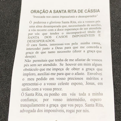 MEDALHA DUPLA FACE SANTA RITA DE CÁSSIA (12 UNIDADES)