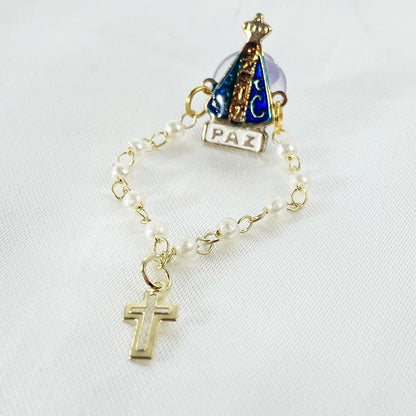 BOTOM NOSSA SENHORA APARECIDA PAZ COM TERÇO (12 UNIDADES)