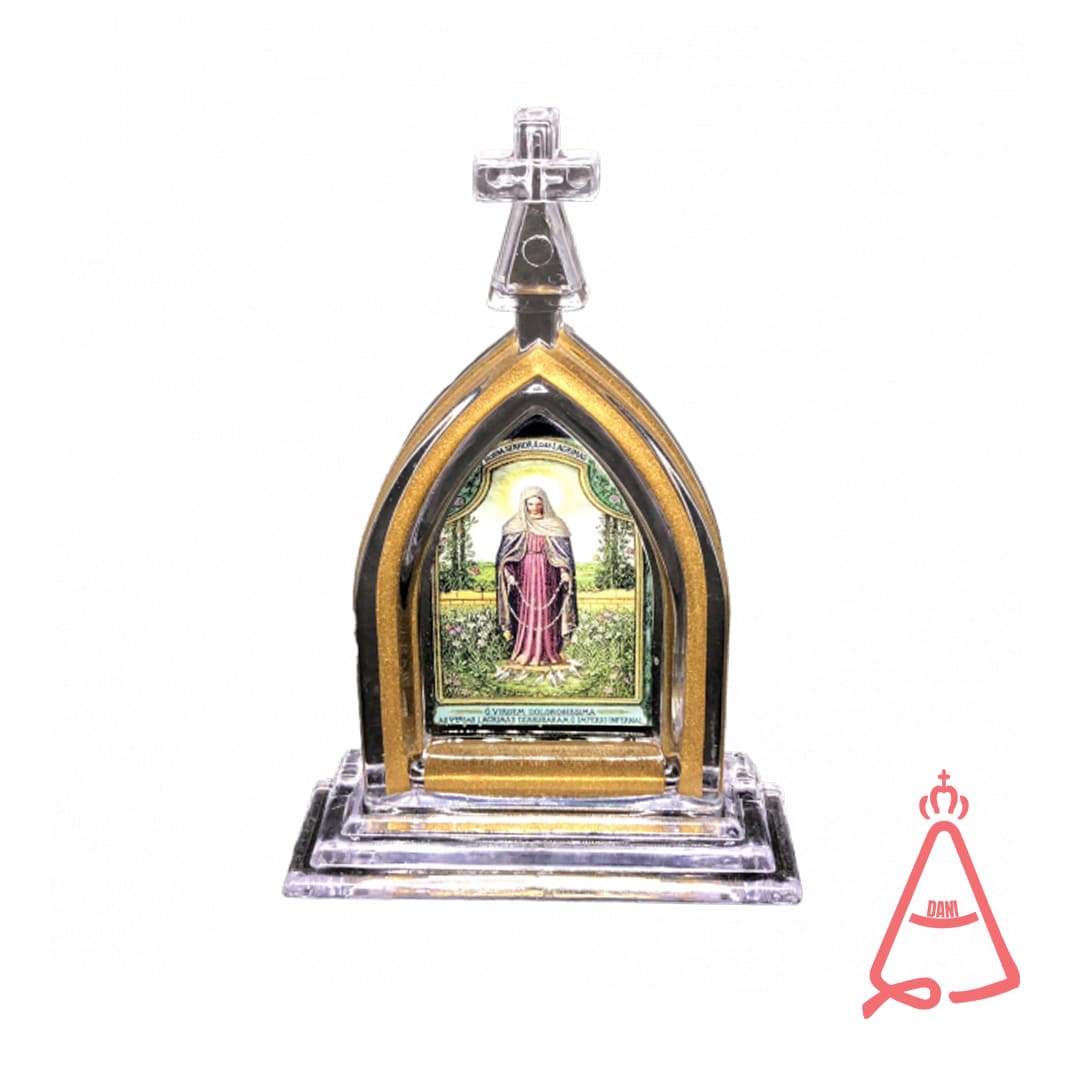 CAPELA ACRÍLICA P NOSSA SENHORA DAS LÁGRIMAS 12CM (1 UNIDADE)