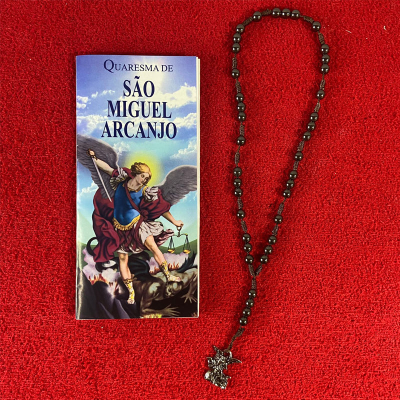 ROSÁRIO DE HEMATITA SÃO MIGUEL ARCANJO 4MM (3 UNIDADES)