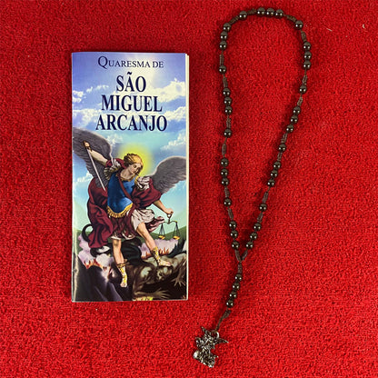 ROSÁRIO DE HEMATITA SÃO MIGUEL ARCANJO 4MM (3 UNIDADES)