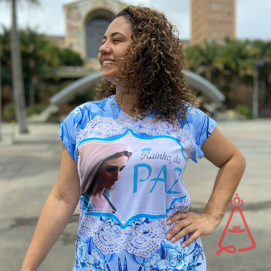 CAMISETA RELIGIOSA RAINHA DA PAZ TAMANHO:G (1 UNIDADE)