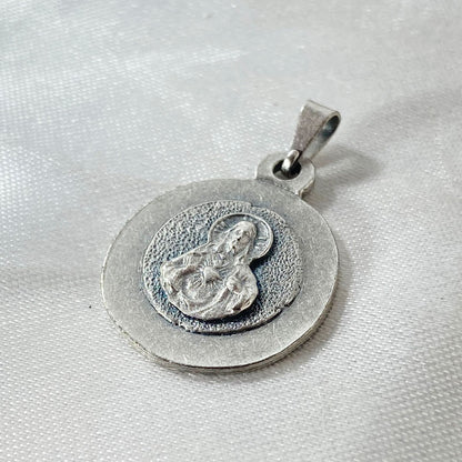MEDALHA ITALIANA NOSSA SENHORA DE MONTSERRAT E SAGRADO CORAÇÃO DE JESUS (6 UNIDADES)