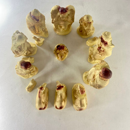 PRESÉPIO DE GESSO AMARELO 15 PEÇAS 18CM (1 UNIDADE)