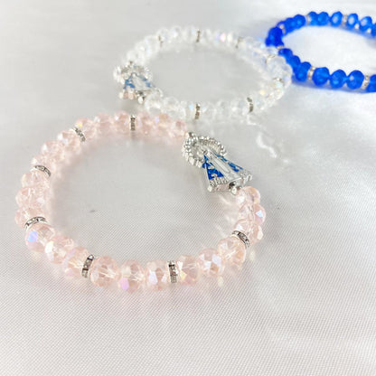 PULSEIRA CRISTAL NOSSA SENHORA APARECIDA CORES SORTIDAS (12 UNIDADES)
