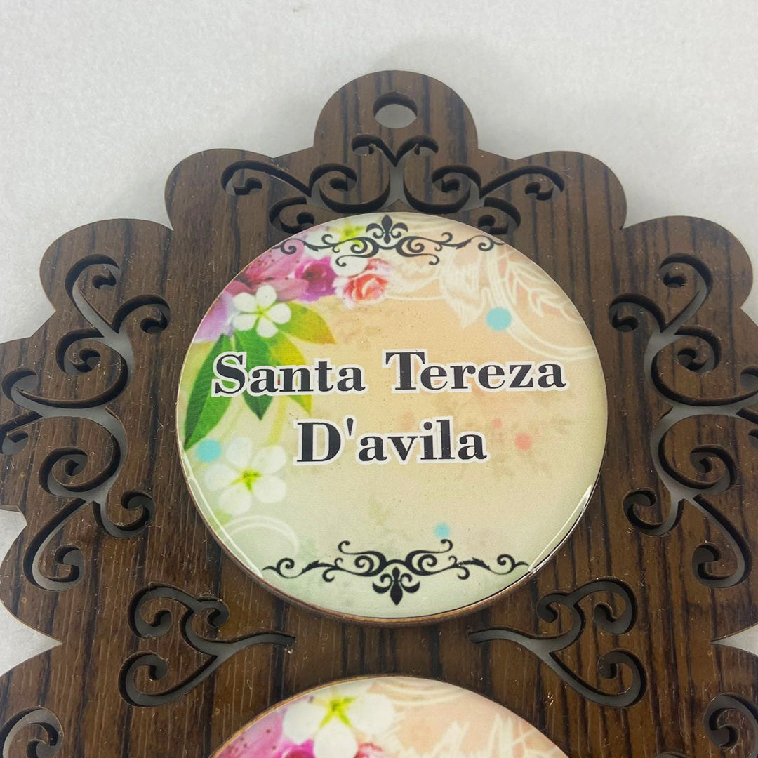 ADORNO ÚNICO TRIPLO SANTA TERESA D'AVILA (1 UNIDADE)