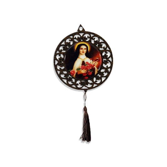 MANDALA MDF TABACO SANTA TERESINHA 26CM (1 UNIDADE)