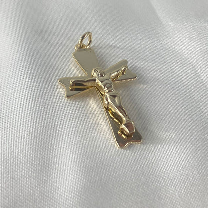 PINGENTE DOURADO CRUCIFIXO MOD2 (12 UNIDADES)