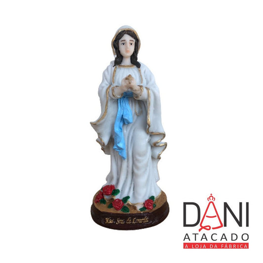 IMAGEM DE RESINA NACIONAL NOSSA SENHORA DE LOURDES 14CM (1 UNIDADE)