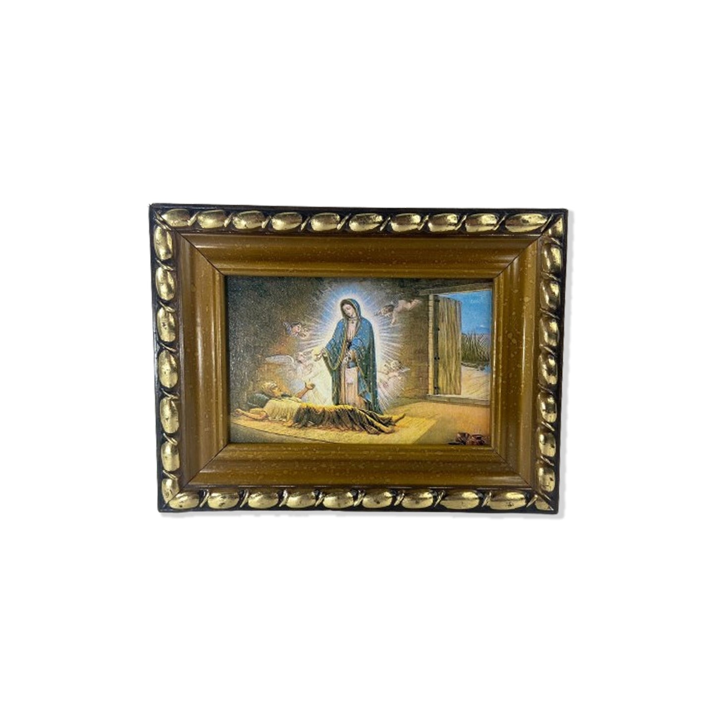 QUADRO COM MOLDURA RESINADO NOSSA SENHORA DE GUADALUPE MOD-2 15,5 X 20,5(1 UNIDADE)