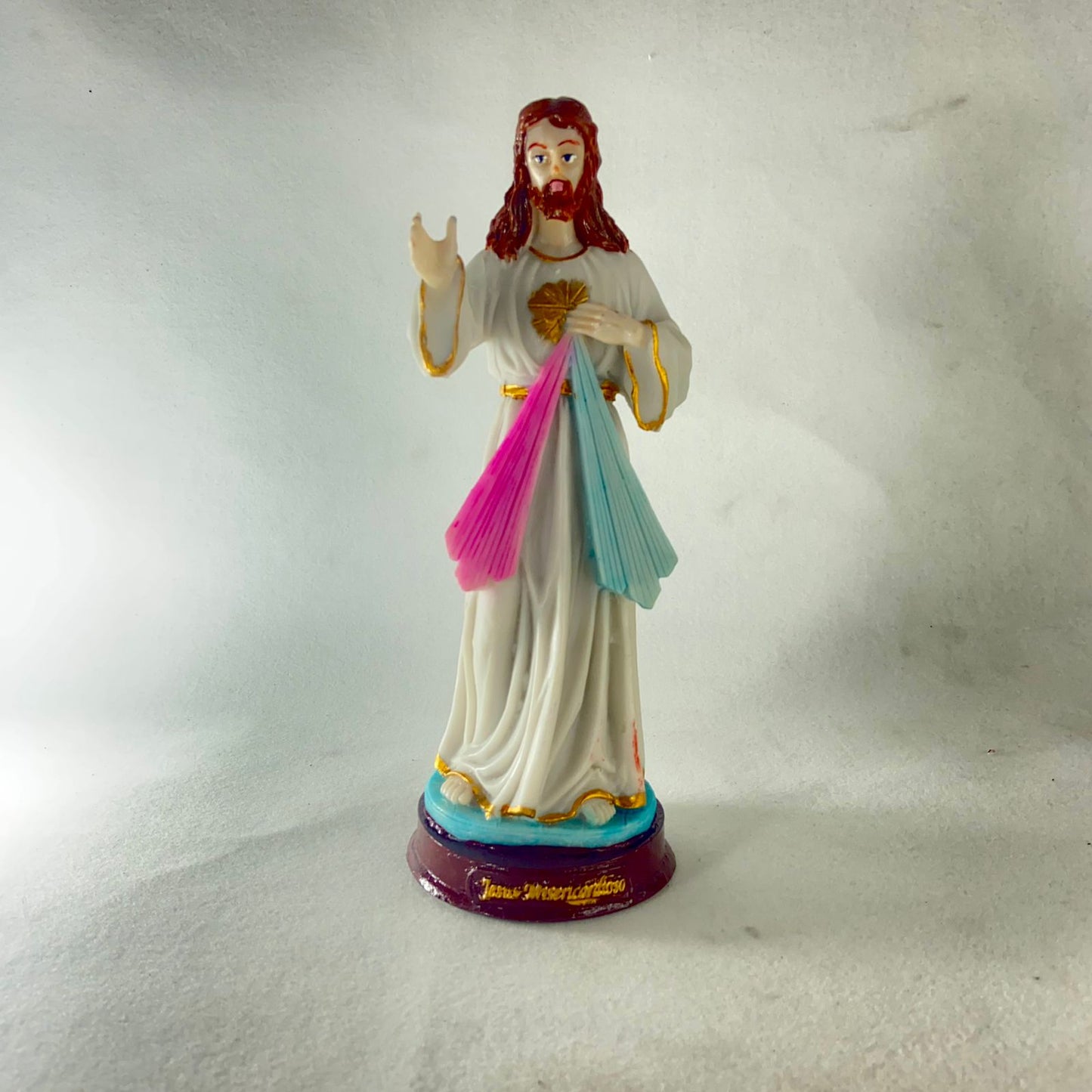 IMAGEM DE RESINA NACIONAL JESUS MISERICORDIOSO MOD2 20CM (1 UNIDADE)