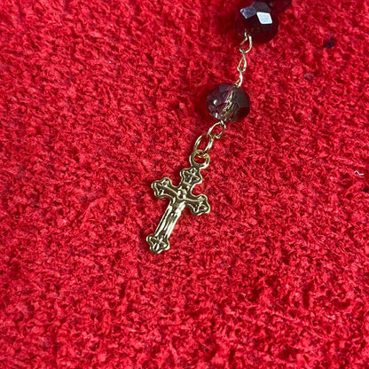 TERÇO PULSEIRA CRISTAL PRETO MOD2 (3 UNIDADES)
