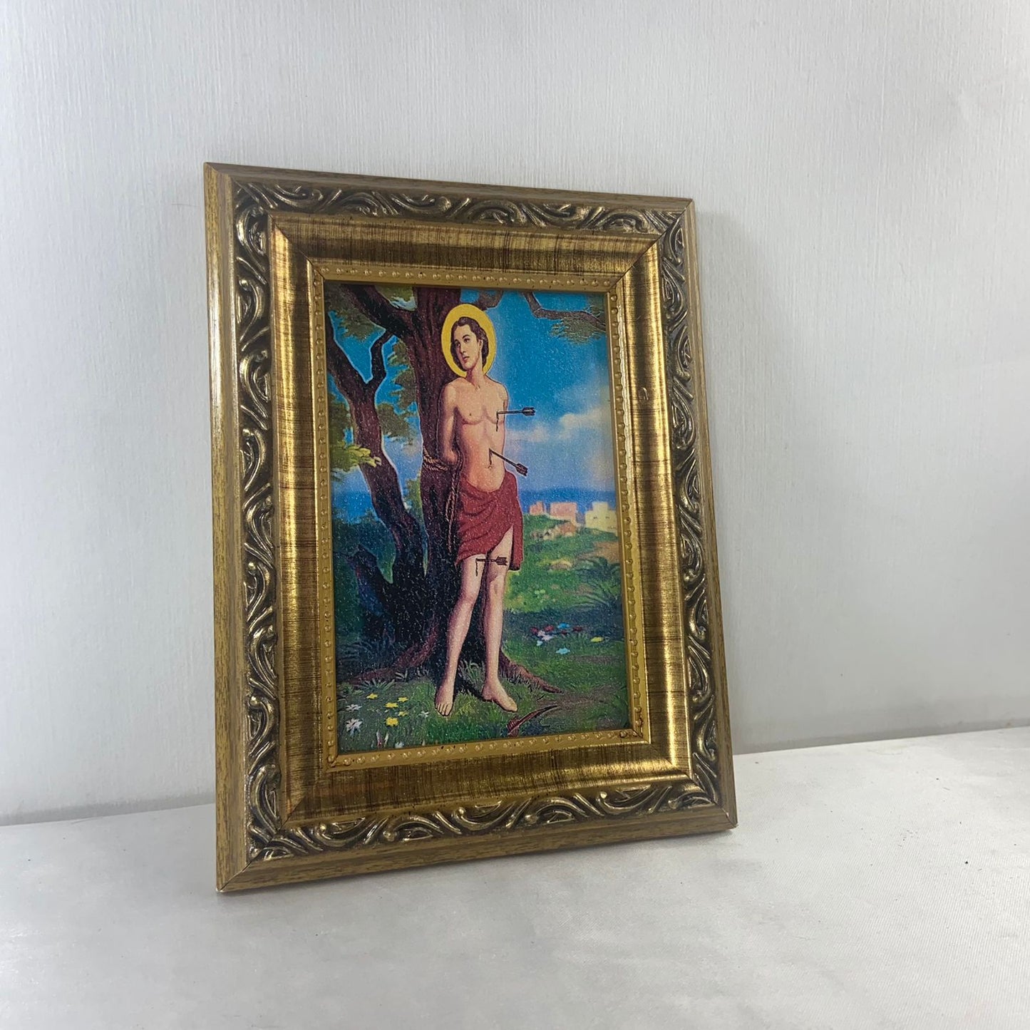 QUADRO COM MOLDURA RESINADO SÃO SEBASTIÃO  20,5X15,5 (1 UNIDADE)