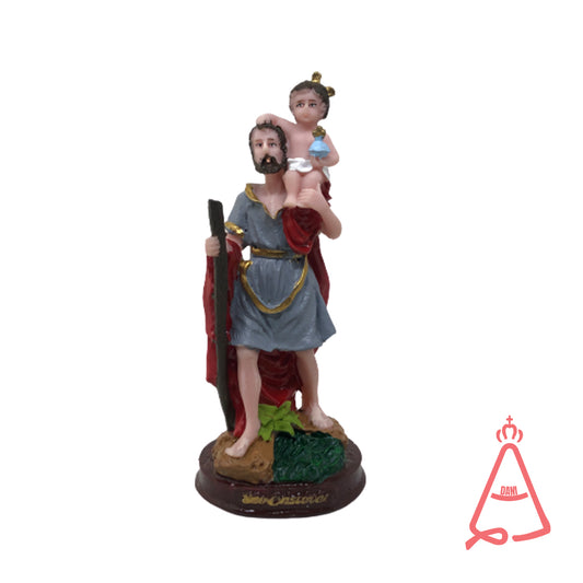 IMAGEM DE RESINA NACIONAL SÃO CRISTOVÃO 16CM (1 UNIDADE)