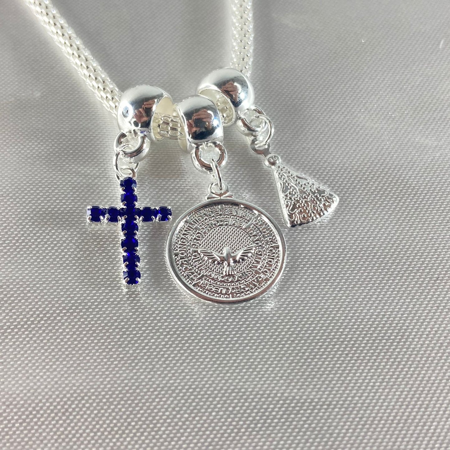 PULSEIRA NÍQUEL REDONDO DIVINO ESPÍRITO SANTO  (6 UNIDADES)