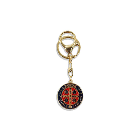 CHAVEIRO LUXO MEDALHA SÃO BENTO COM MOSQUETE (6 UNIDADES)