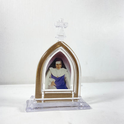 CAPELA ACRÍLICA TRANSPARENTE P SANTA DULCE 12CM (1 UNIDADE)