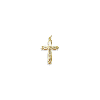 PINGENTE DOURADO CRUCIFIXO MOD3 (12 UNIDADES)