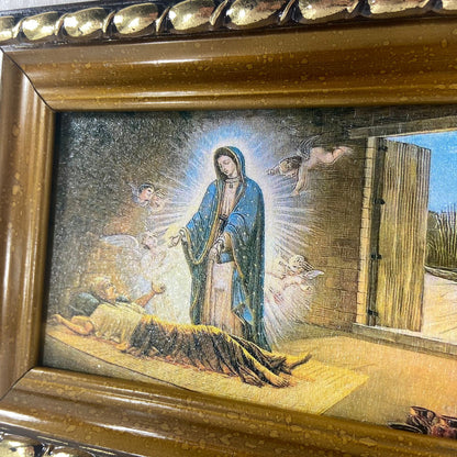 QUADRO COM MOLDURA RESINADO NOSSA SENHORA DE GUADALUPE MOD-2 15,5 X 20,5(1 UNIDADE)