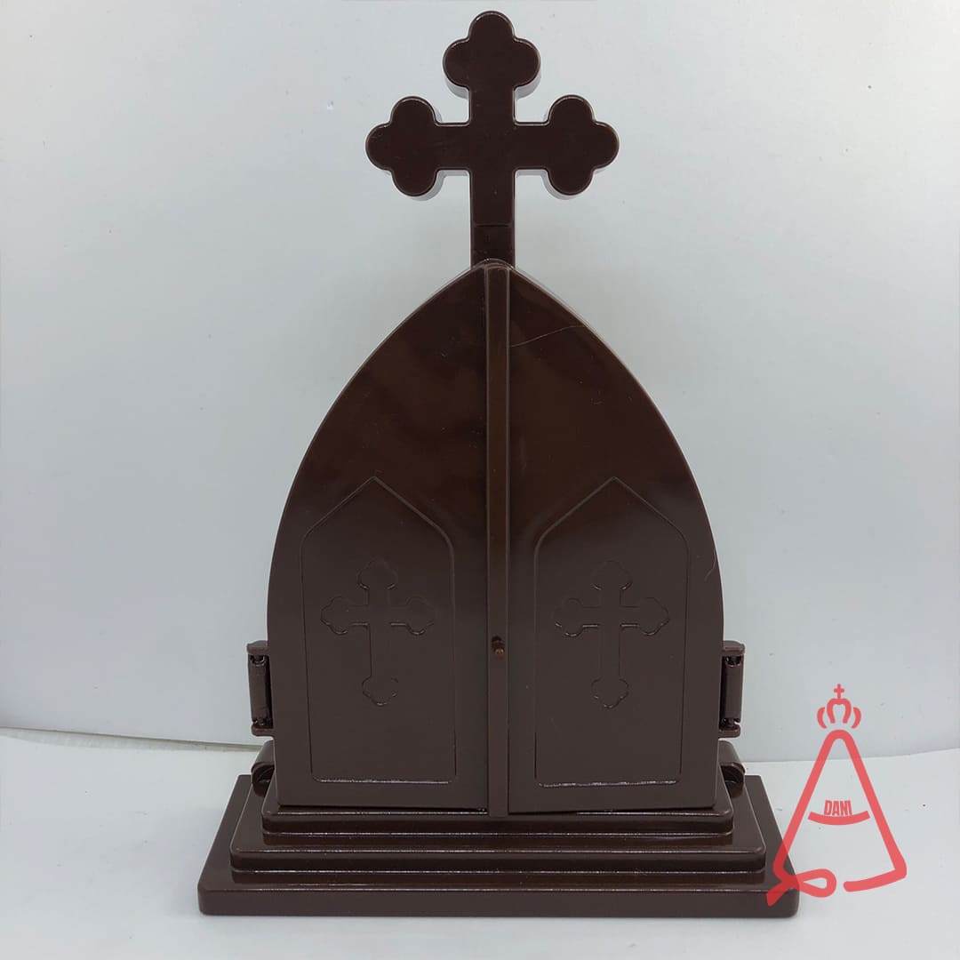 CAPELA ACRÍLICA COM PORTA SÃO BENTO 18CM (1 UNIDADE)