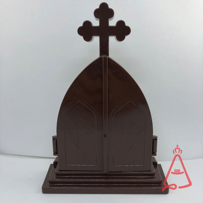 CAPELA ACRÍLICA COM PORTA SÃO BENTO 18CM (1 UNIDADE)