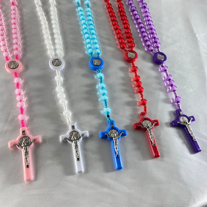 TERÇO NOSSA SENHORA APARECIDA CORES SORTIDAS 10MM (6 UNIDADES)