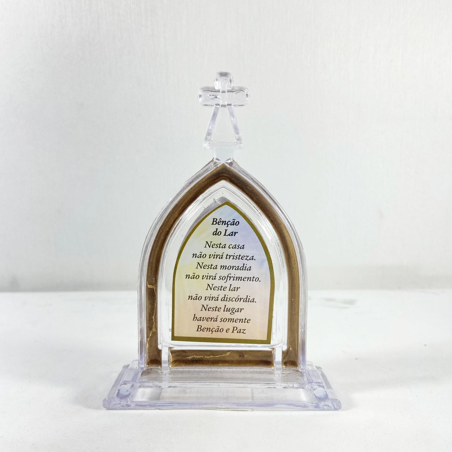 CAPELA ACRÍLICA TRANSPARENTE P SANTA DULCE 12CM (1 UNIDADE)