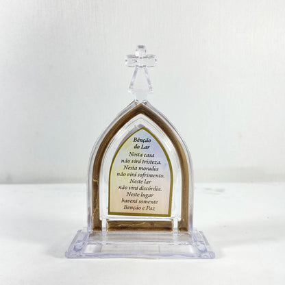 CAPELA ACRÍLICA TRANSPARENTE P SANTA DULCE 12CM (1 UNIDADE)