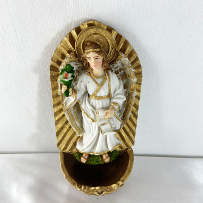PORTA AGUA BENTA DE RESINA SÃO GABRIEL 16CM (1 UNIDADE)