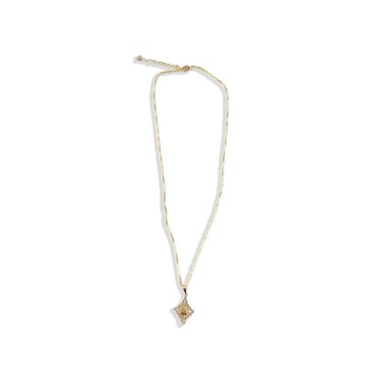 CORRENTE DOURADA NOSSA SENHORA APARECIDA COM STRASS BRANCO (3 UNIDADES)