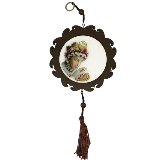 MANDALA MDF RESINADA NOSSA SENHORA DE SALETTE 13CM (1 UNIDADE)