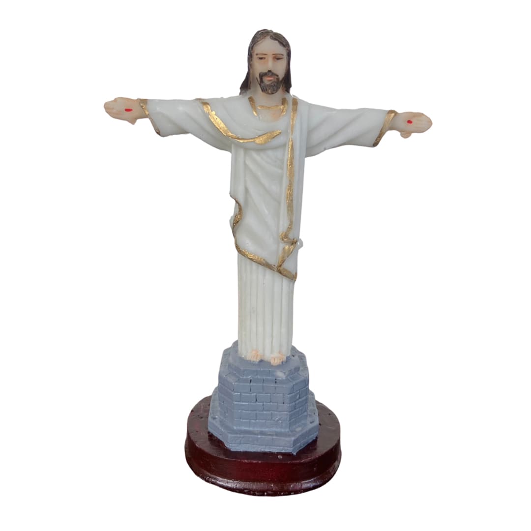 IMAGEM DE RESINA NACIONAL CRISTO REDENTOR 13CM (1 UNIDADE)