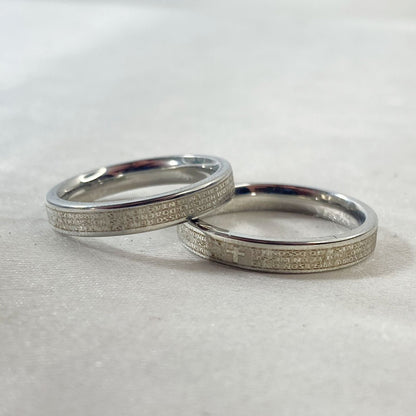 ANEL AÇO INOX ORAÇÃO PAI NOSSO MOD2 (36 UNIDADES)