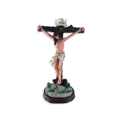CRUCIFIXO DE RESINA NACIONAL MESA 22CM (1 UNIDADE)