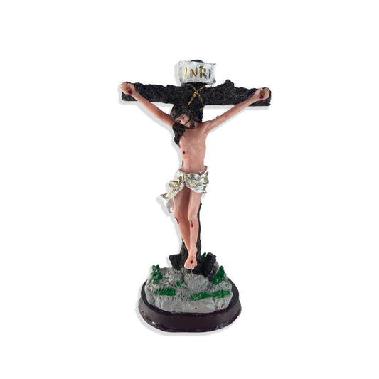 CRUCIFIXO DE RESINA NACIONAL MESA 22CM (1 UNIDADE)