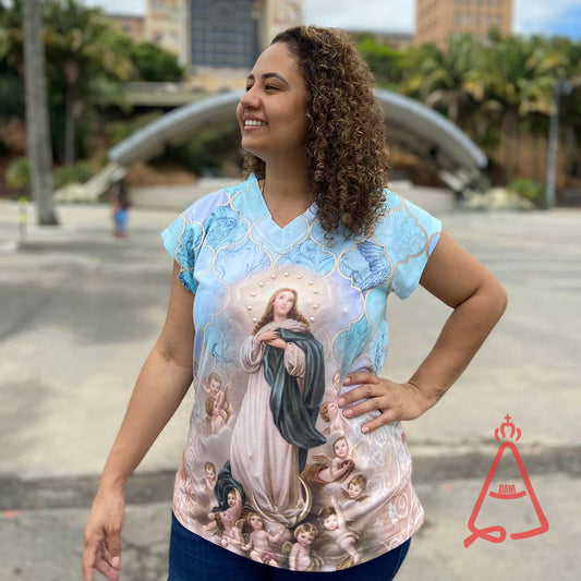 CAMISETA RELIGIOSA IMACULADA CONCEIÇÃO TAMANHO:M (1 UNIDADE)