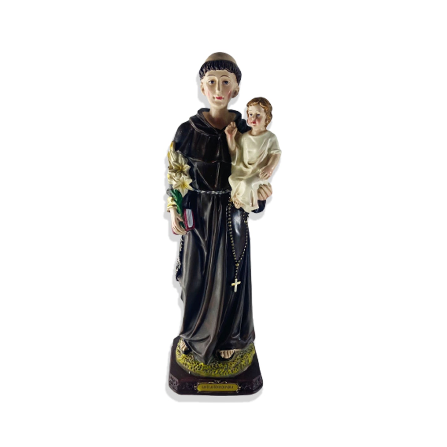 IMAGEM DE RESINA IMPORTADA SANTO ANTÔNIO DE PÁDUA 31CM (1 UNIDADE)