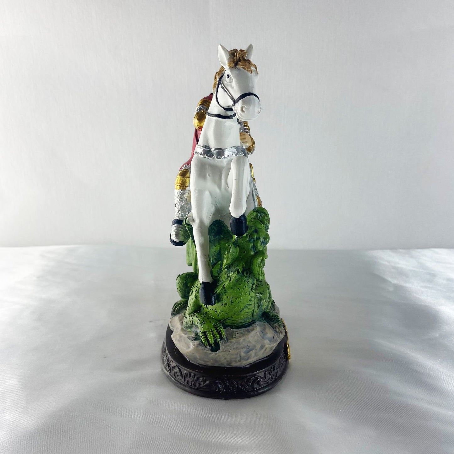 IMAGEM DE RESINA IMPORTADA SÃO JORGE 20CM (1 UNIDADE)