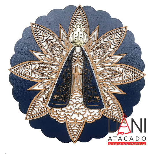 MANDALA MDF NOSSA SENHORA APARECIDA 29CM (1 UNIDADE)