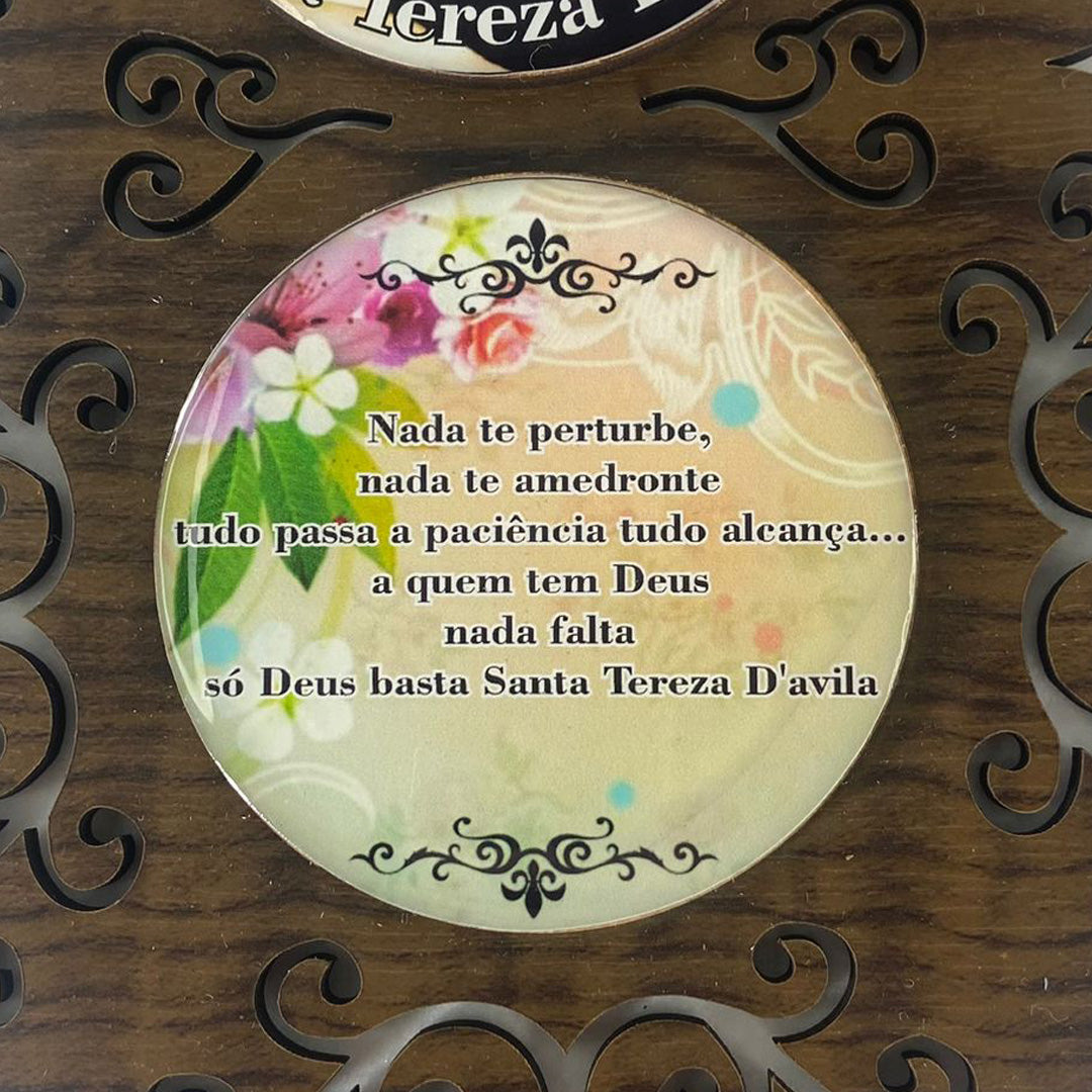 ADORNO ÚNICO DUPLO SANTA TERESA D'AVILA (1 UNIDADE)