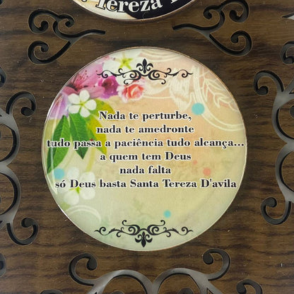 ADORNO ÚNICO DUPLO SANTA TERESA D'AVILA (1 UNIDADE)
