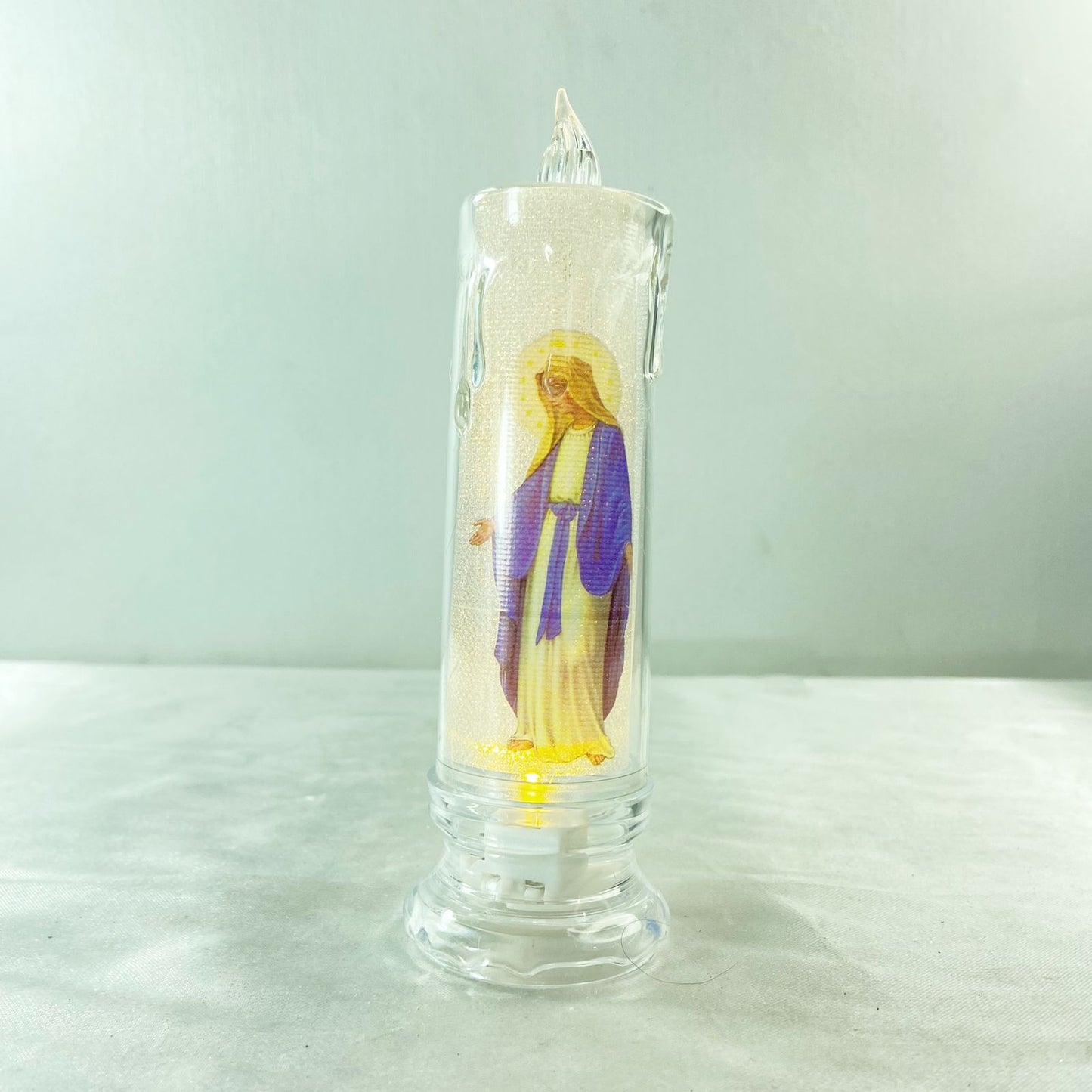 VELA ELETRÔNICA TRANSPARENTE NOSSA SENHORA DAS GRAÇAS 15CM (1 UNIDADE)