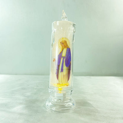 VELA ELETRÔNICA TRANSPARENTE NOSSA SENHORA DAS GRAÇAS 15CM (1 UNIDADE)