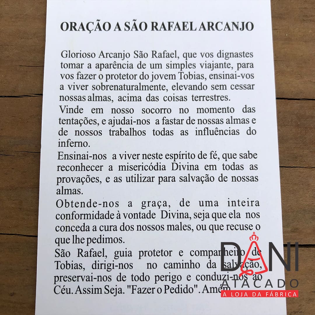 FOLHETO DE ORAÇÃO SÃO RAFAEL (300 UNIDADES)