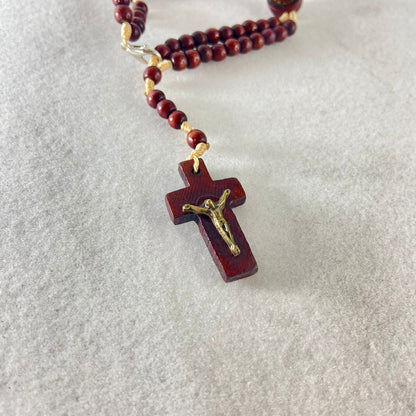 TERÇO PULSEIRA MADEIRA SÃO FRANCISCO DE ASSIS (12 UNIDADES)