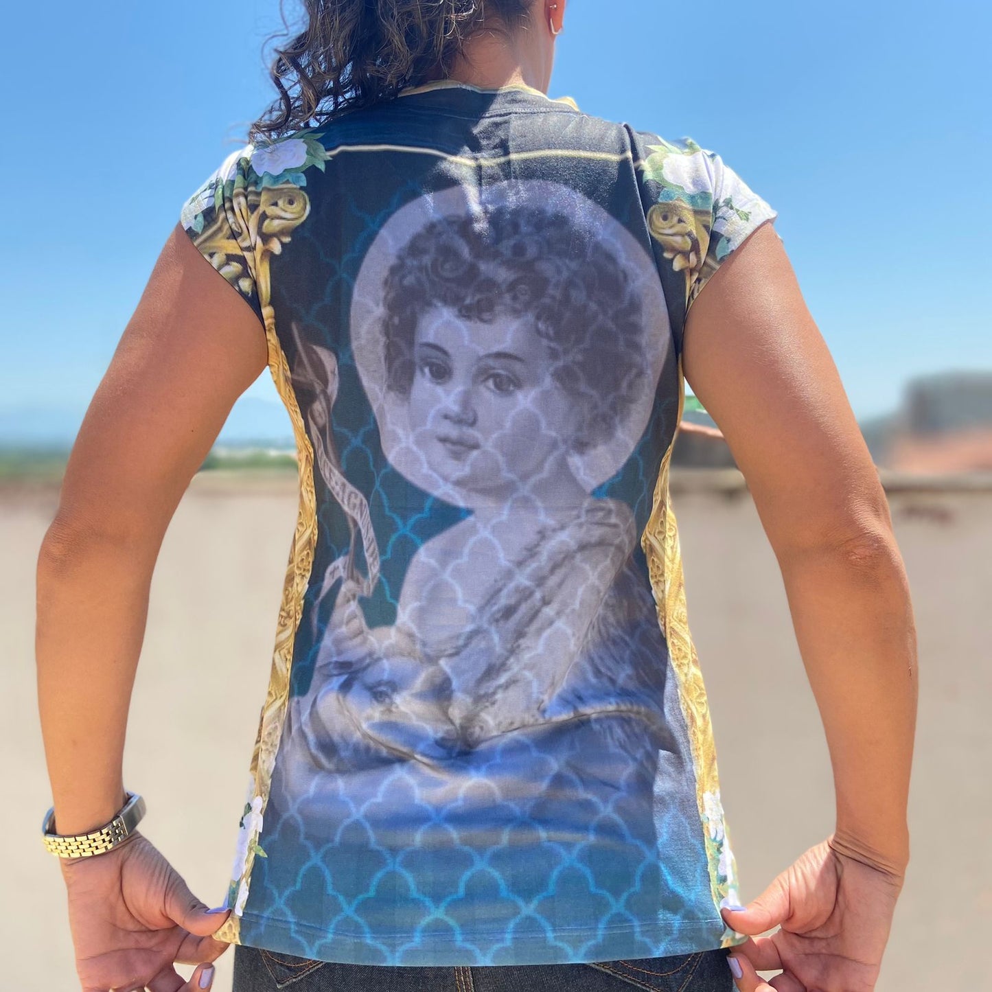 CAMISETA RELIGIOSA SÃO JOÃO BATISTA MENINO TAMANHO:M (1 UNIDADE)