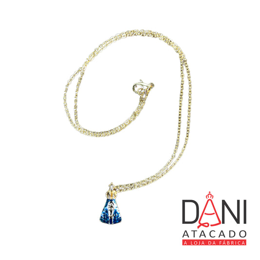 CORRENTE DOURADA NOSSA SENHORA APARECIDA CORPO PINTADO (1 UNIDADE)