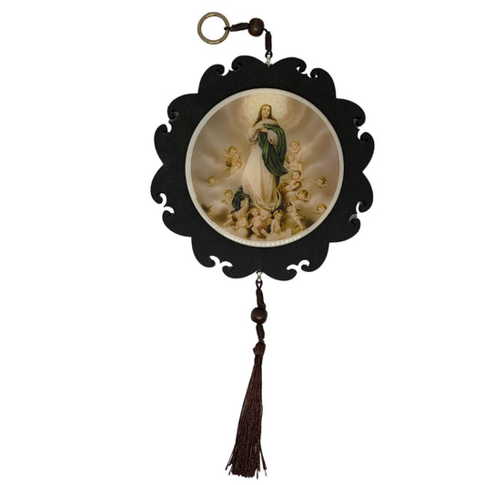 MANDALA MDF RESINADA IMACULADA CONCEIÇÃO 13CM (1 UNIDADE)