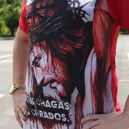 CAMISETA SANTAS CHAGAS  TAMANHO PP (1 UNIDADE)