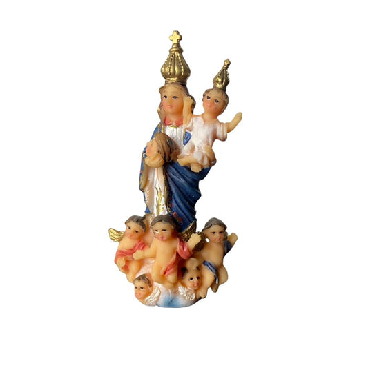 IMAGEM DE RESINA IMPORTADA NOSSA SENHORA DA CABEÇA 08CM (1 UNIDADE)